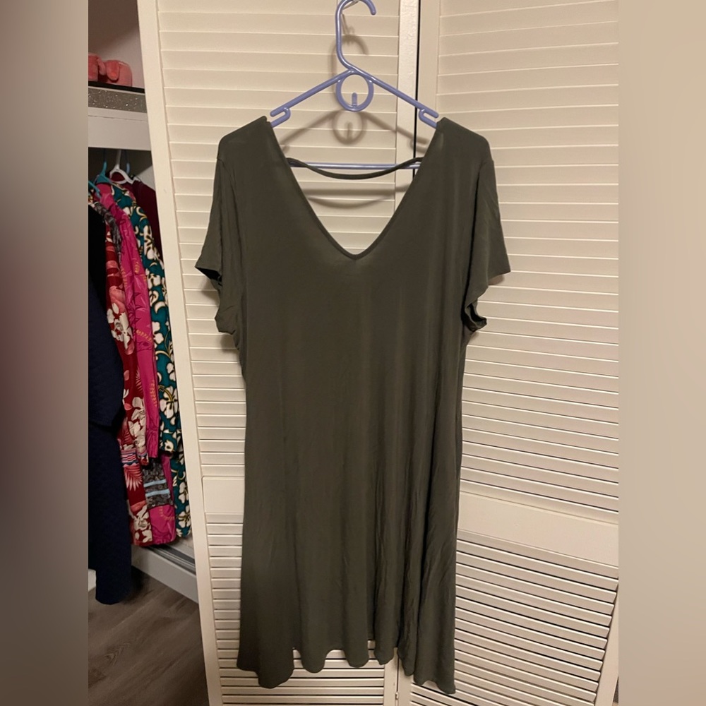 Torrid Size 2 super soft military green swing dress!